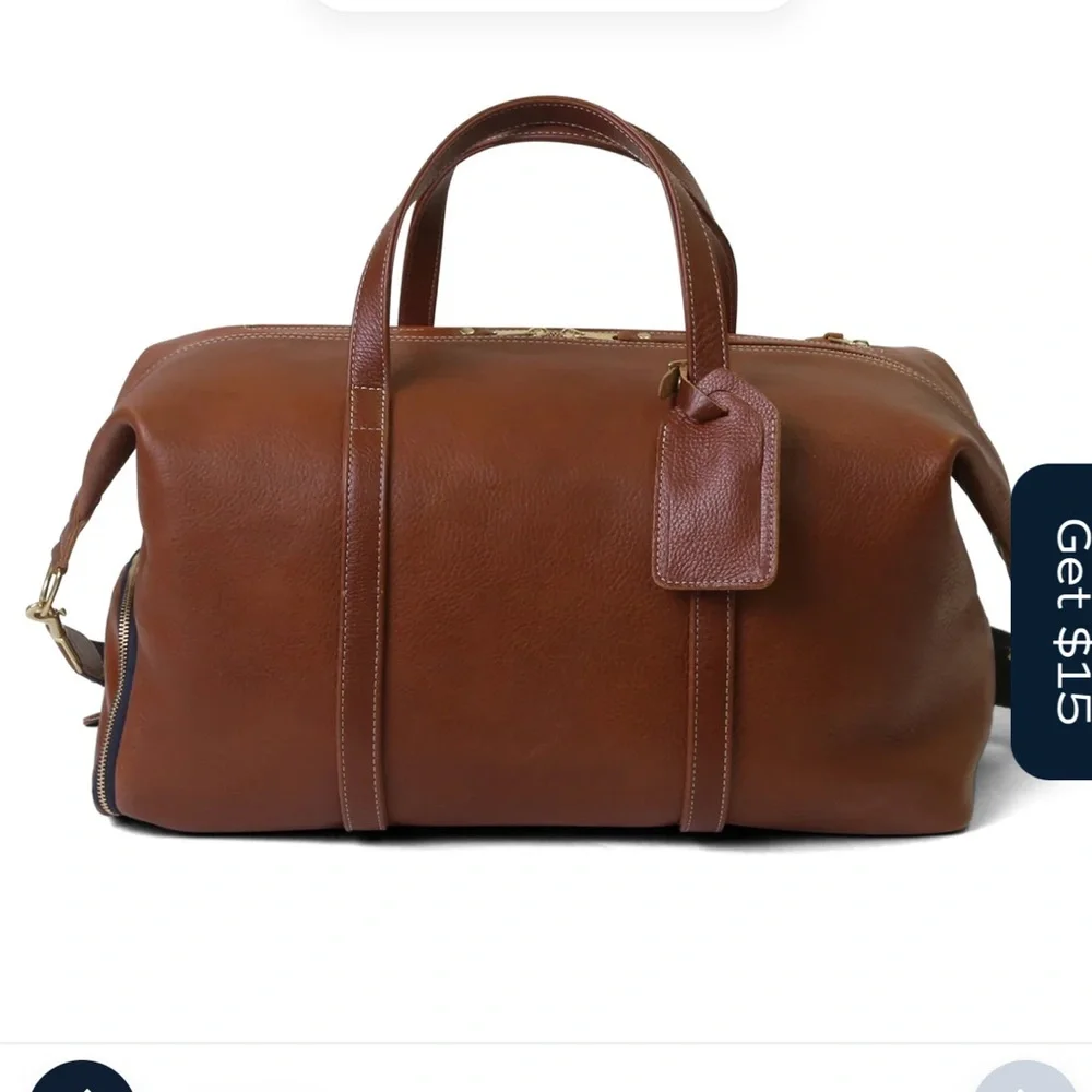 Hudson Sutler Heritage All Leather Weekender - Chestnut, NWT